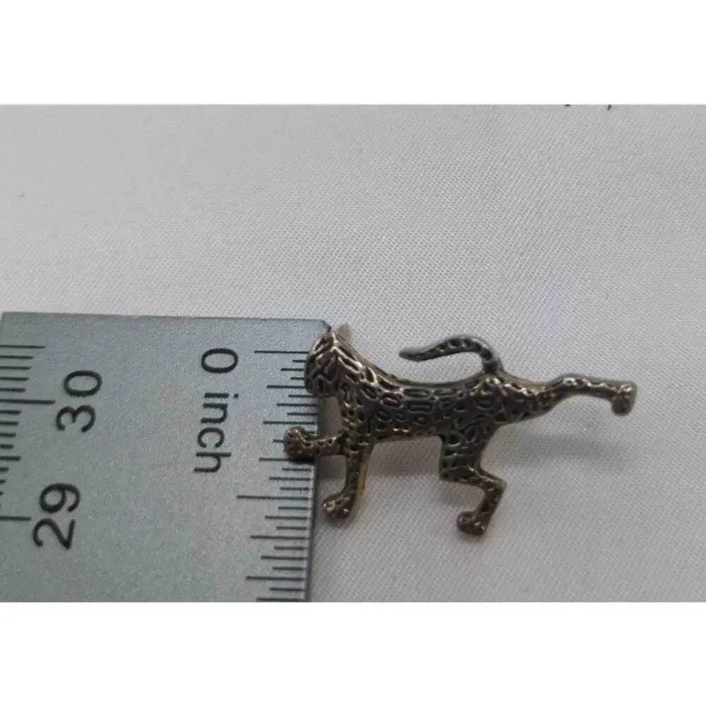 N.S. Meyer New York Army ROTC Leopard Mascot Insignia Clutch Back Pin Vintage